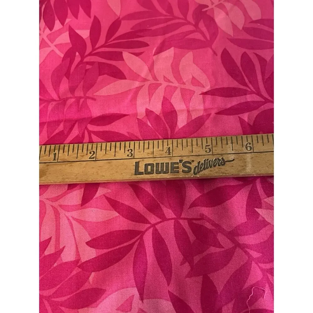 Bright Pink Tropical Quilter's Cotton Fabric 1.5 Yd 42